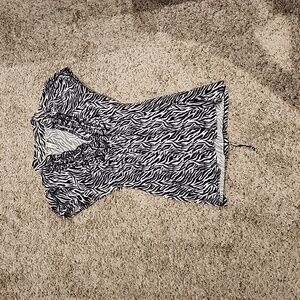 Black & white zebra print blouse
